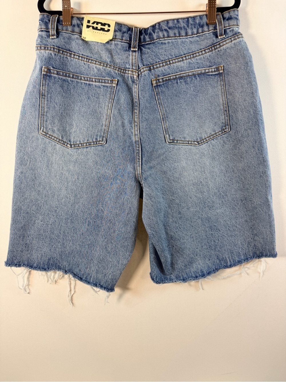 KBB by KAHLANA Women's 'The Denim Bermuda Shorts' - Light Wash 10 - Picture 9 of 10